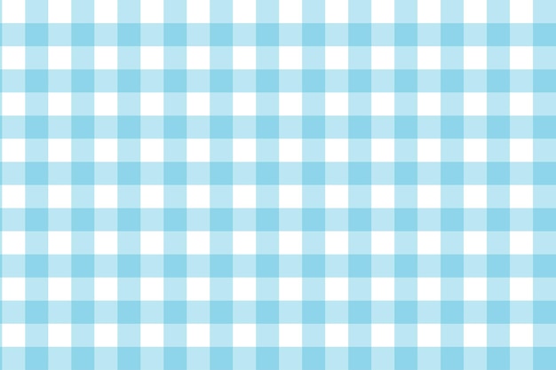 Patrón de gingham sin costuras en cuadrados azules claros y blancos