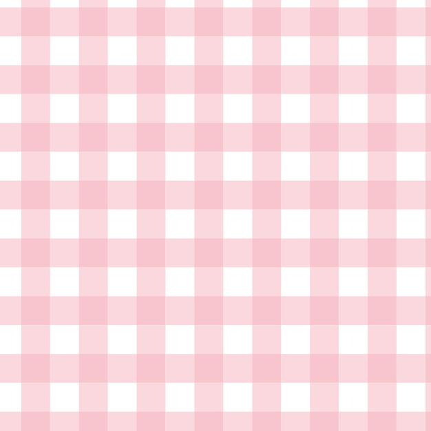 Patrón de gingham sin costuras en rosa y blanco Ilustración vectorial