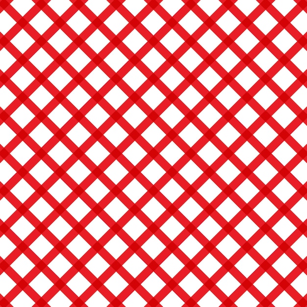 Patrón de Gingham rojo y blanco