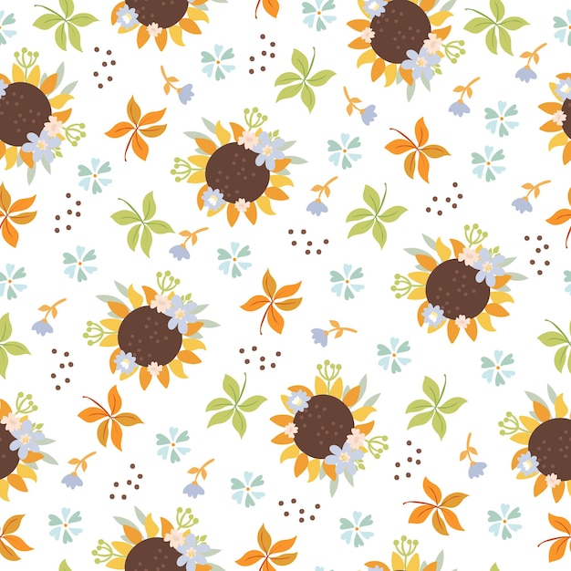 patrón de girasoles