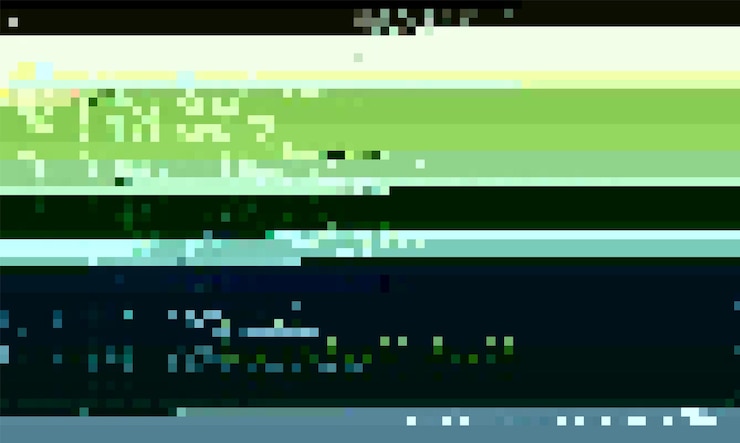Vector patrón de glitch de moda en fondo oscuro elementos geométricos abstractos