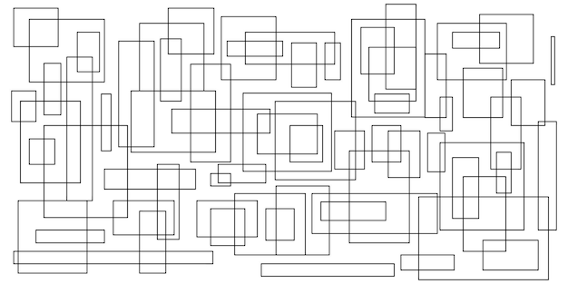 Patrón gráfico de fondo en forma de caja y laberinto