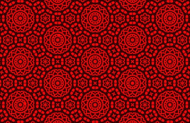 Patrón grunge mandala rojo transparente