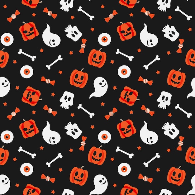 Patrón de Halloween en estilo transparente