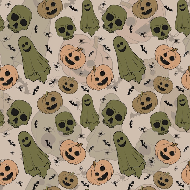 Patrón de Halloween en estilo transparente