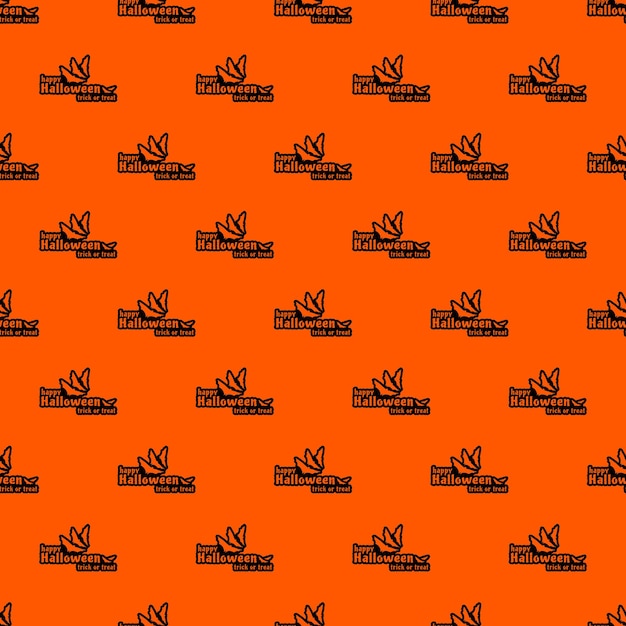 Patrón de Halloween sin fisuras en la ilustración de vector de estilo simple