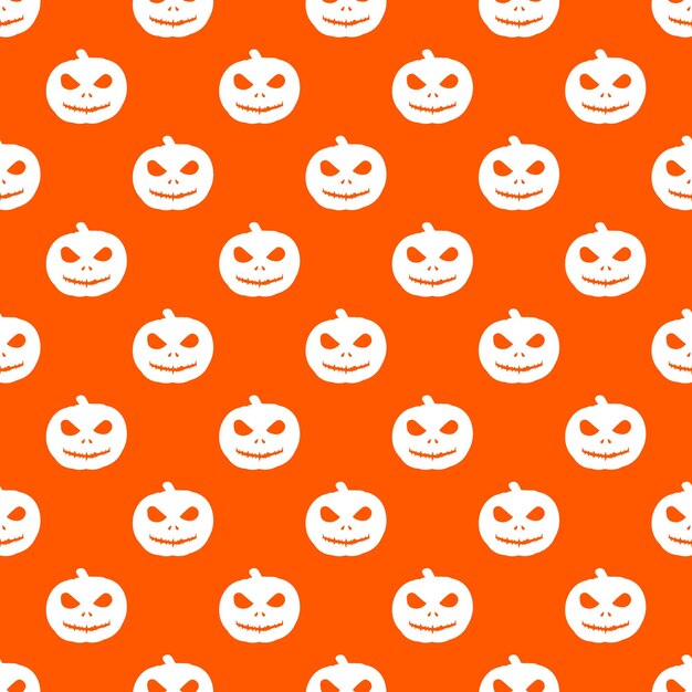 Patrón de Halloween sin fisuras en la ilustración de vector de estilo simple