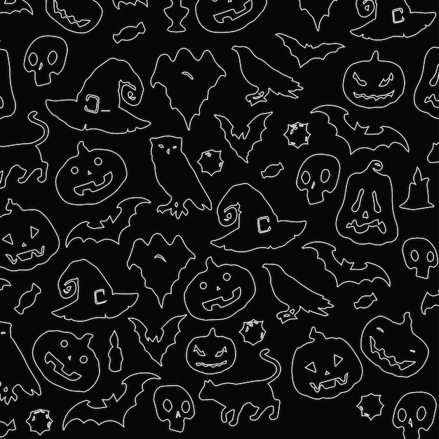 Patrón de Halloween de vectores libre