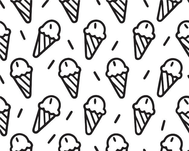 patrón de helado sin costuras diseño repetitivo para la decoración