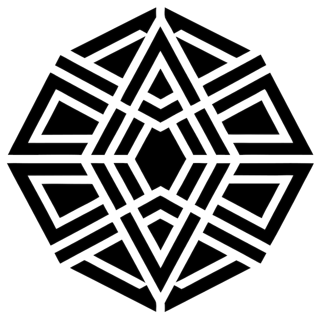 patrón hexagonal abstracto con líneas superpuestas arte vectorial e ilustración