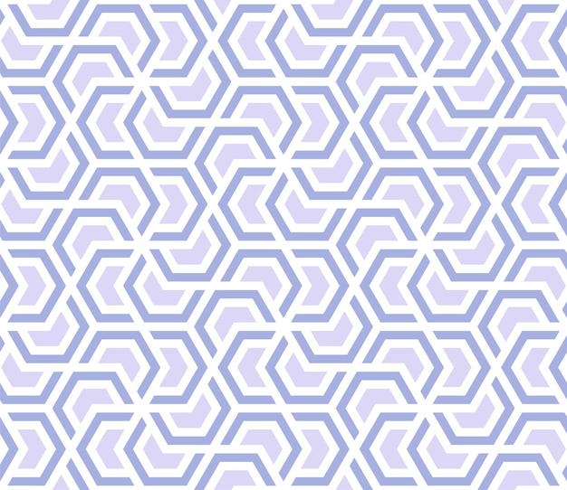Un patrón hexagonal azul y blanco que se compone de cuadrados.