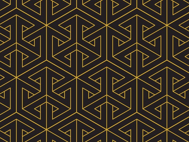 Patrón hexagonal de oro geométrico