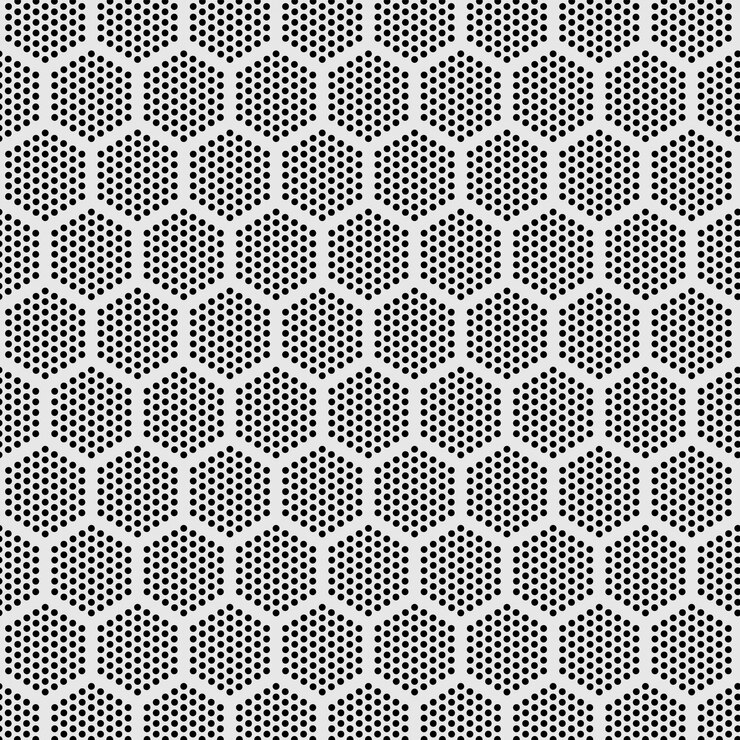 Vector patrón hexagonal de punto moderno sin costuras