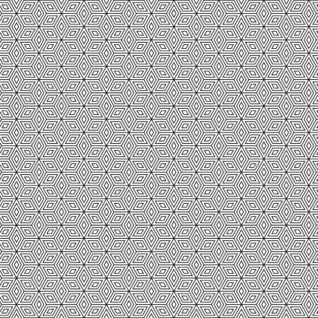 Patrón Hexágono Geométrico Negro Amplificador Blanco