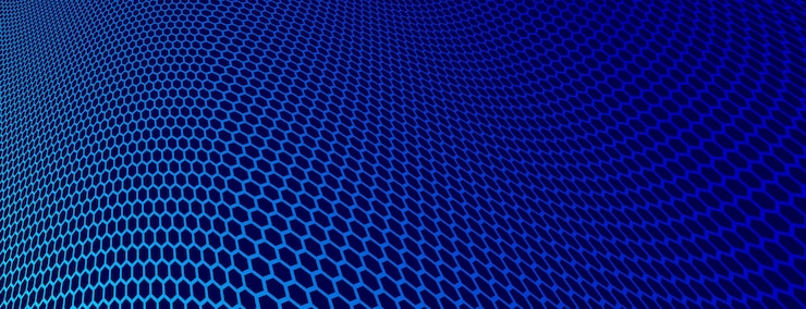 Vector patrón de hexágonos en perspectiva vectorial 3d abstracto tecnología de fondo tema red y imagen de grandes datos