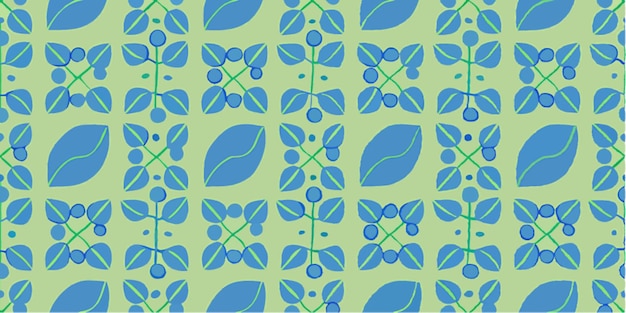Patrón de hoja azul