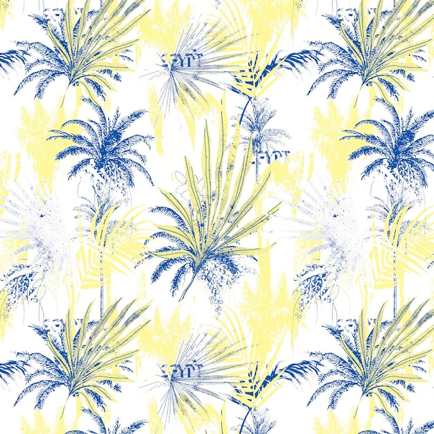 Patrón de hoja sin costuras en fondo diseño textil hermoso estilo étnico colorido sin costuras floral hecho a mano patrón sin costuras