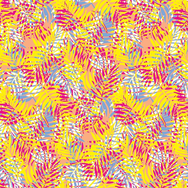 Patrón de hoja sin costuras en fondo diseño textil hermoso estilo étnico colorido sin costuras floral hecho a mano patrón sin costuras