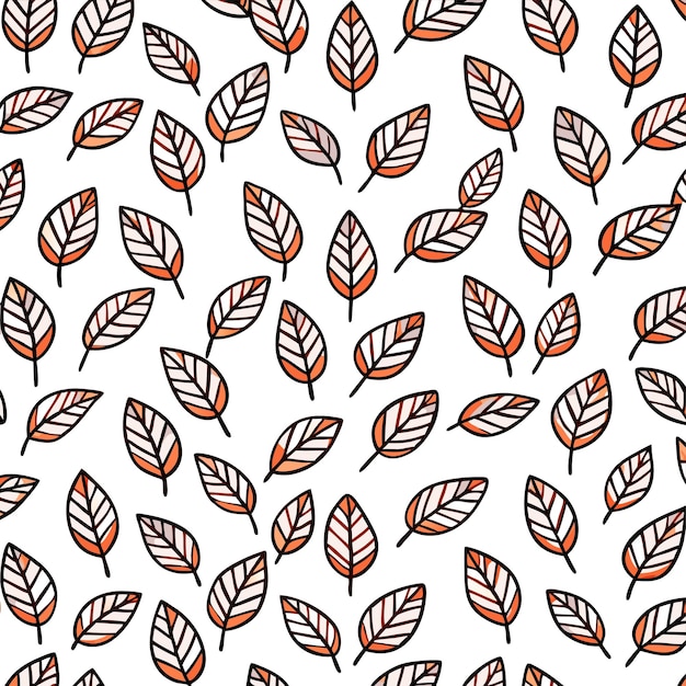 patrón de hoja sin costuras en la ilustración
