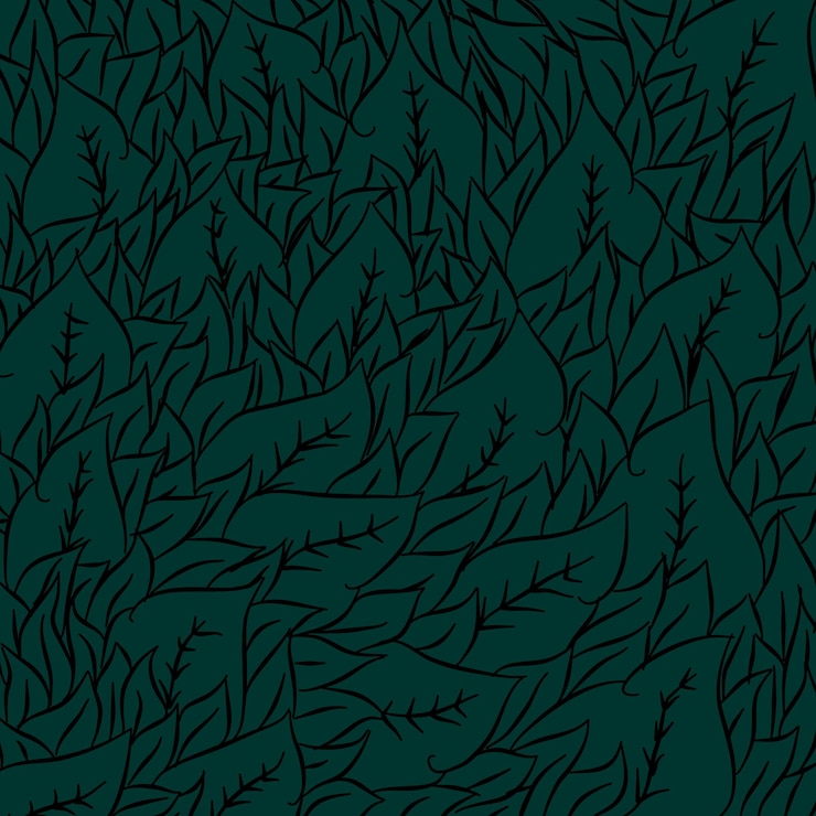 Vector patrón de hoja hoja tropical fondo de pantalla patrón de hoja transparente contorno de hoja dibujada a mano