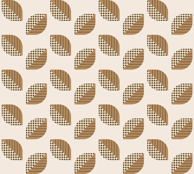 Patrón de hojas abstractas sin costuras en beige. Perfecto para el diseño de textiles para el hogar.