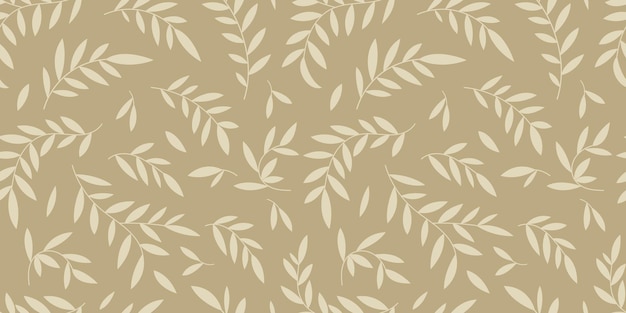 Patrón de hojas beige