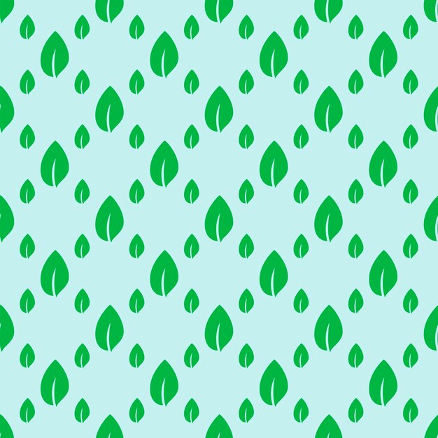Patrón de hojas ecológicas Diseño plano de hojas verdes