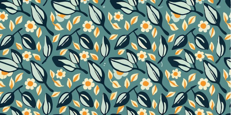 Vector patrón de hojas florales