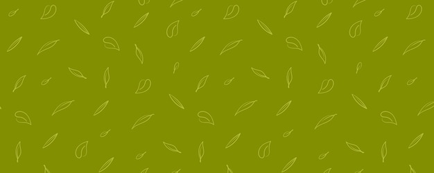 patrón con hojas en un fondo verde Ilustración vectorial
