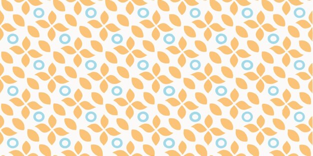 Patrón de hojas de naranja y teal