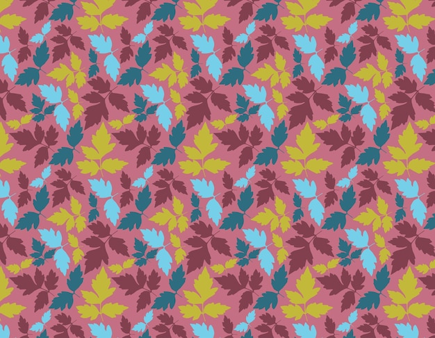 El patrón de las hojas de otoño, el colorido follaje, el fondo para los diseños estacionales