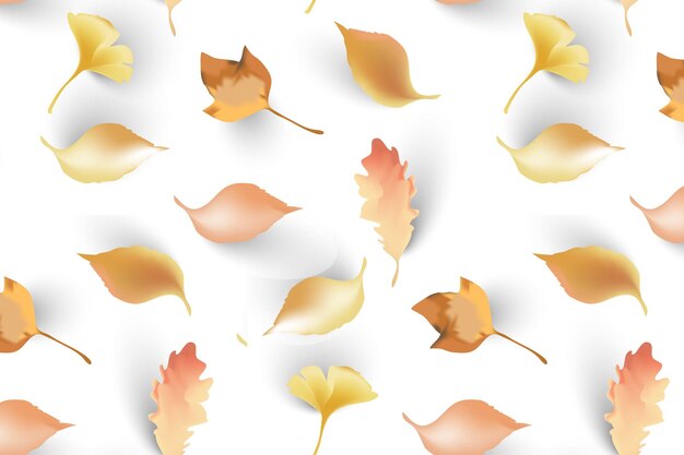 Patrón de hojas de otoño