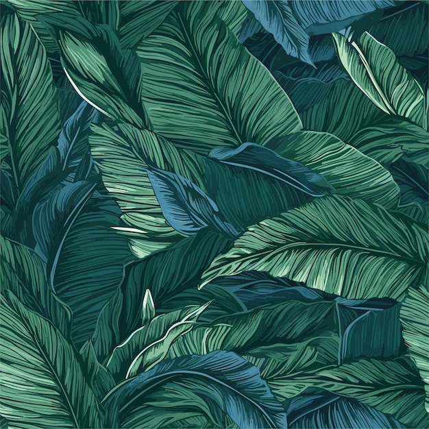 Patrón de hojas tropicales coloridas sin costuras