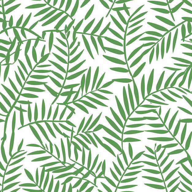 Patrón de hojas tropicales simples sin costuras