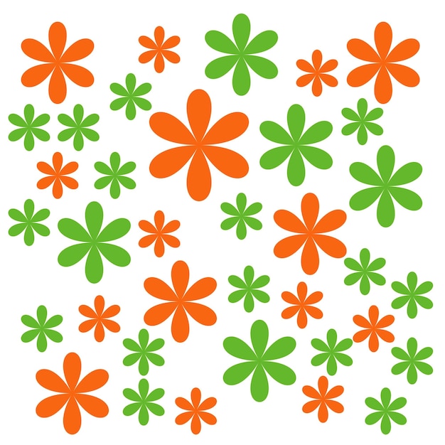 Patrón de hojas verdes florales sin costuras con vector de fondo de flores