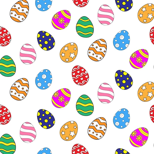 patrón de huevo de pascua colorido