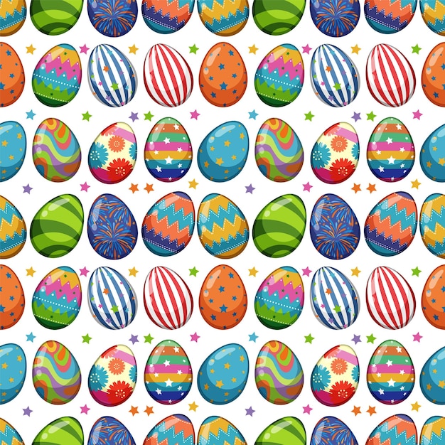 patrón de huevo de pascua colorido
