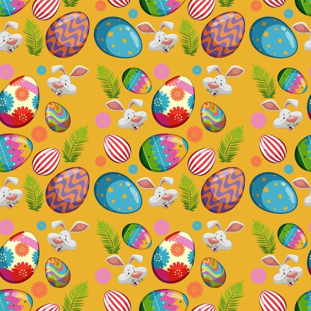 patrón de huevo de pascua colorido