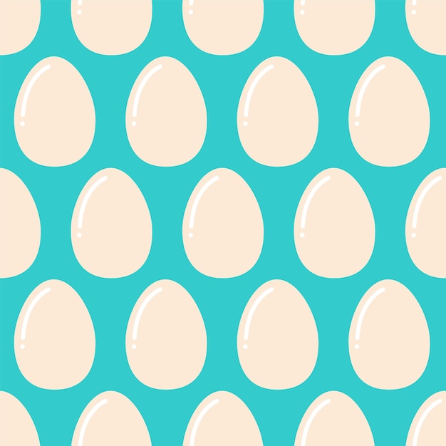 Patrón de huevos de dibujos animados blanco