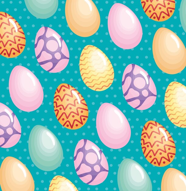 Patrón de huevos de Pascua feliz