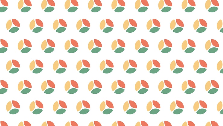 Patrón de icono de bola de hoja rotada: forma geométrica para tela, fondo para pared, tela y textiles