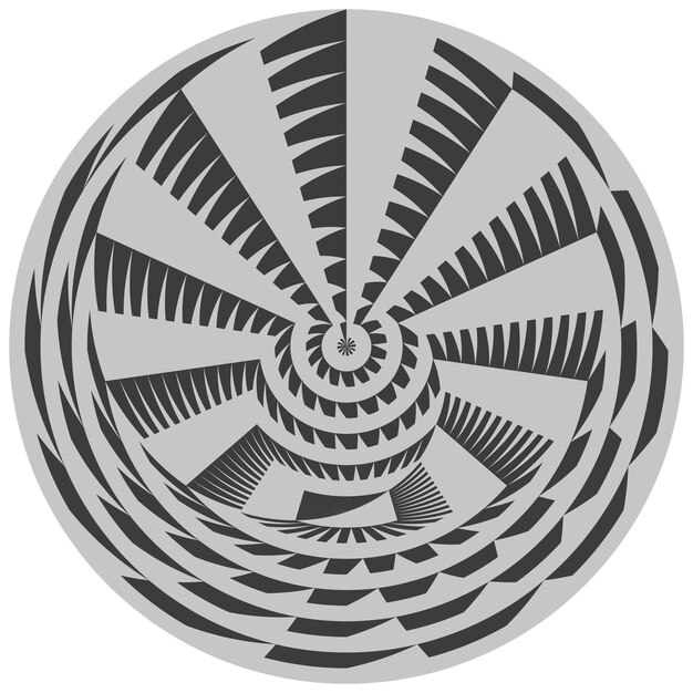 Patrón de icono en espiral Diseño de remolino negro Ilustración de giro geométrico Símbolo de rotación vectorial