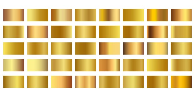 Patrón de icono de vector de textura de fondo dorado Plantilla de degradado de latón y metal de cobre dorado vectorial