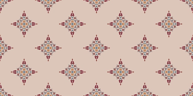 Patrón de Ikat étnico Patrón de flor de la frontera de la India