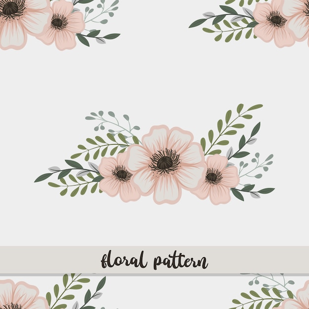 Vector patrón de ilustración de flores