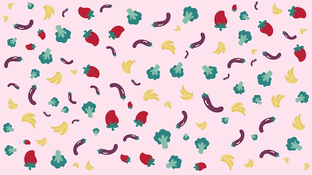patrón de ilustración de fruta de vector colorido