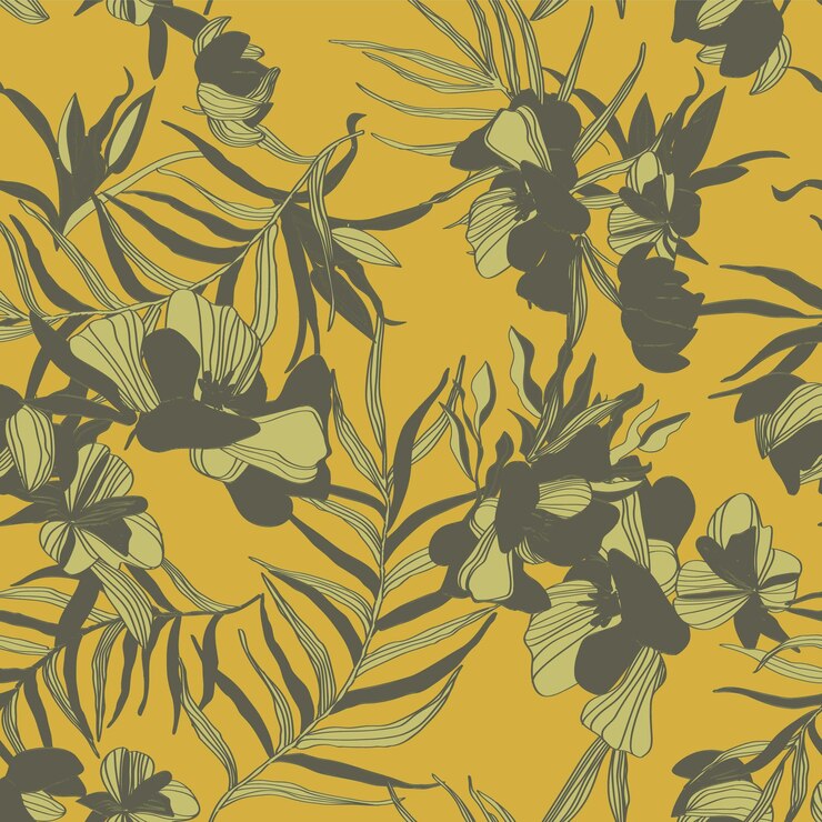 Patrón de ilustración vectorial sin costuras floral para papel de envoltura de fondo en toda la impresión y otros