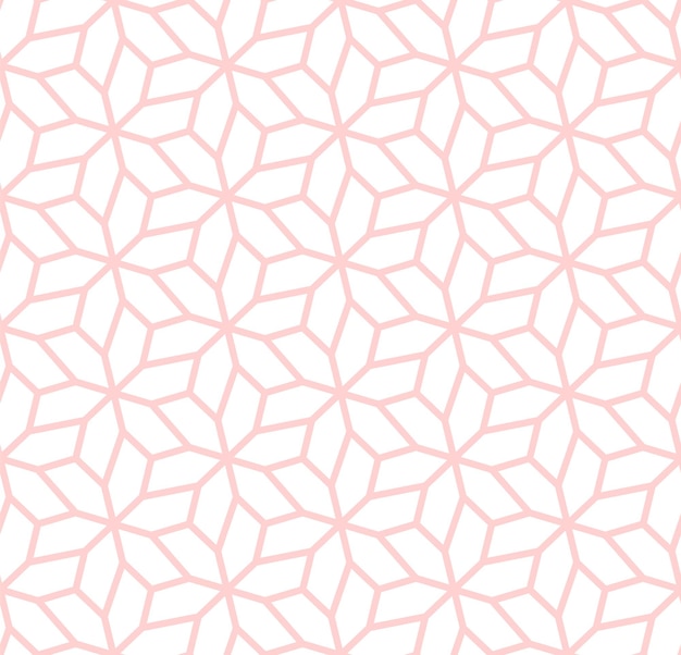 Un patrón impecable de formas geométricas rosas y blancas.