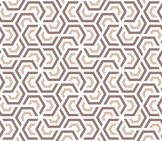 Un patrón impecable con hexágonos beige y marrones.
