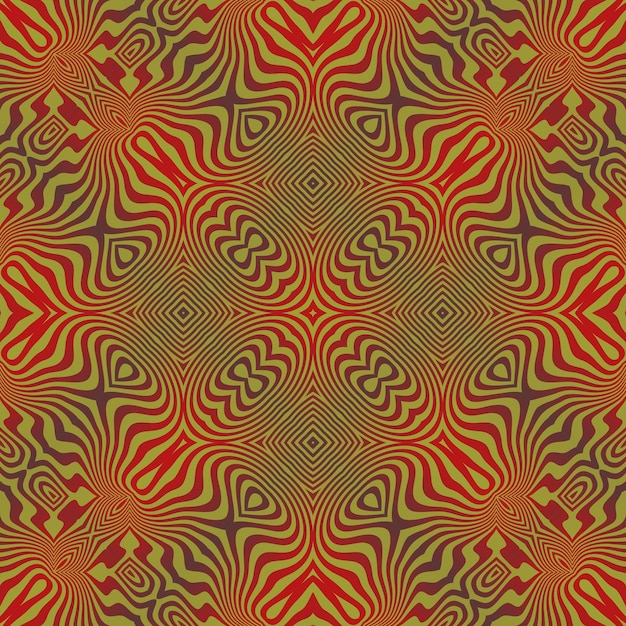 Un patrón impecable con la imagen del corazón y la palabra amor en el fondo rojo.